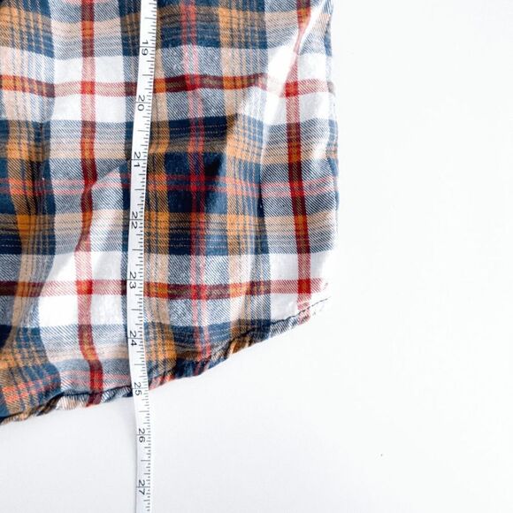 Levi's Mens Pearl Snap Up Shirt Long Sleeve Modern Fit Plaid Blue Red Medium - Picture 6 of 8